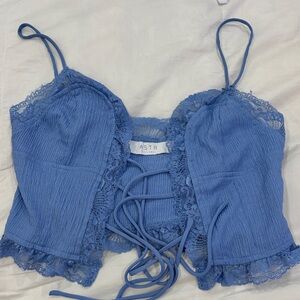 ASTR Women's Blue Lace Bralette